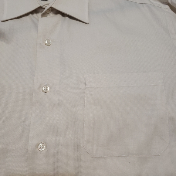ROBERT TALBOTT Cream Collar button down shirt - Picture 3 of 6